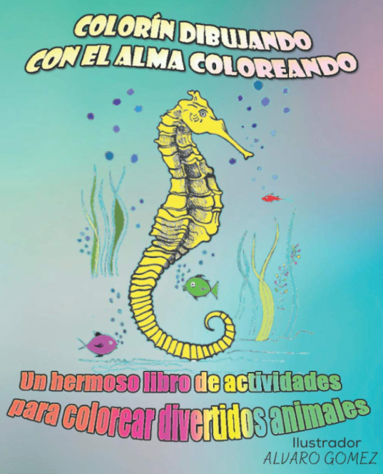 portada del libro de colorear ilustrado por alvaro gomez