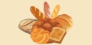 variedad de panes salados